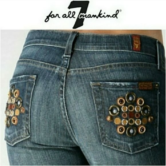 7 for all Mankind | Medallion pocket bootcut jeans size 29 - Picture 2 of 9